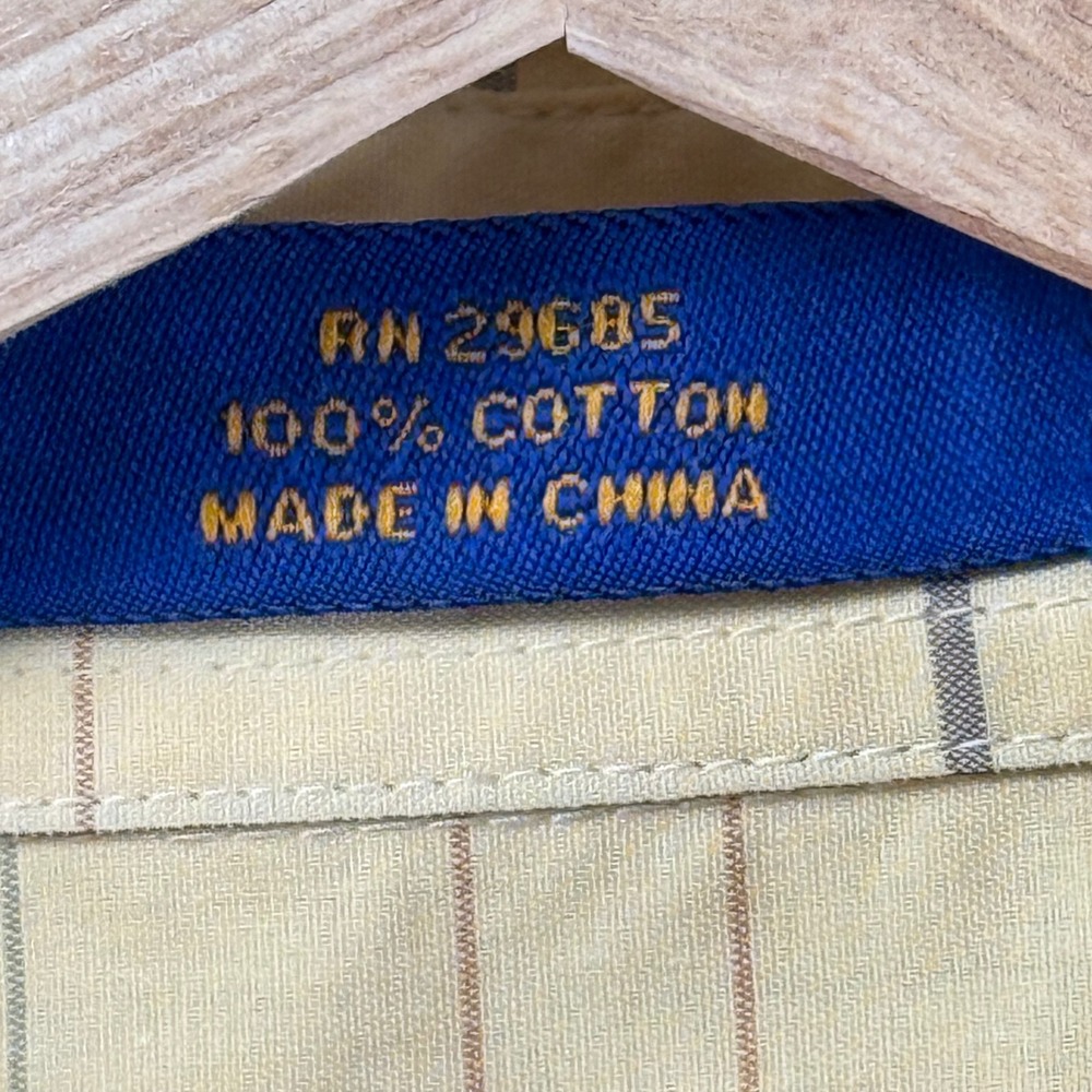 Pendleton Short Sleeve Plaid Windowpane Button Do… - image 7